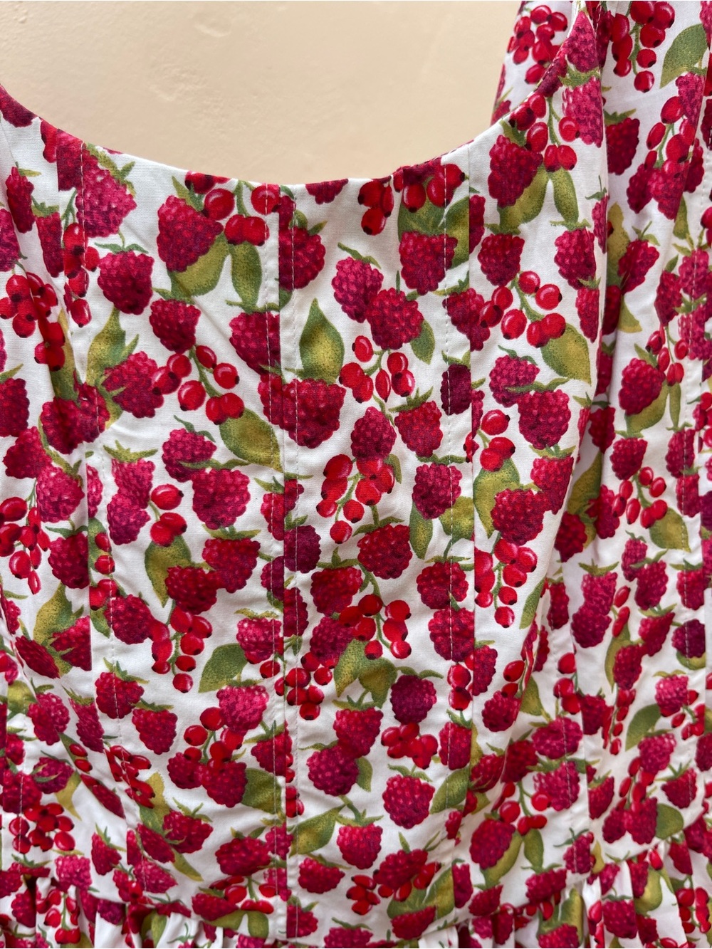 Women’s Red Floral Summer Dress - Sleeveless Cotton Sundress - Picture 2 of 13